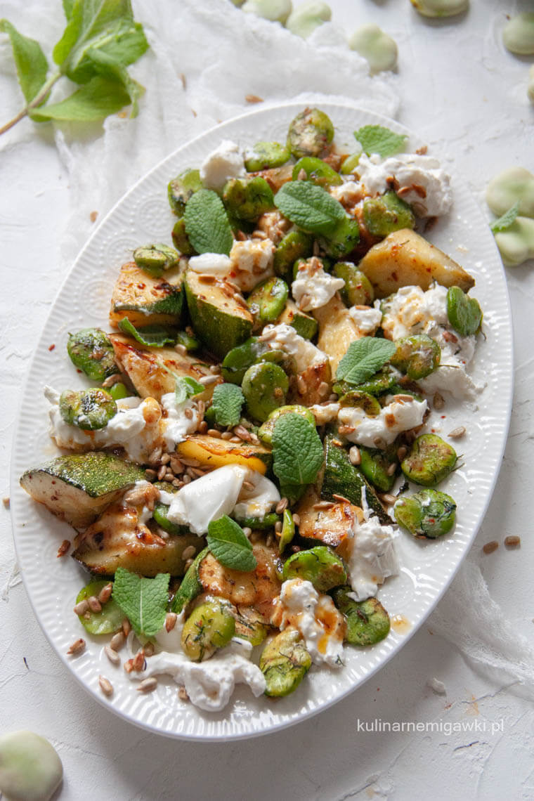 Sałatka z cukinią i bobem 4 Sałatka z cukinią i bobem